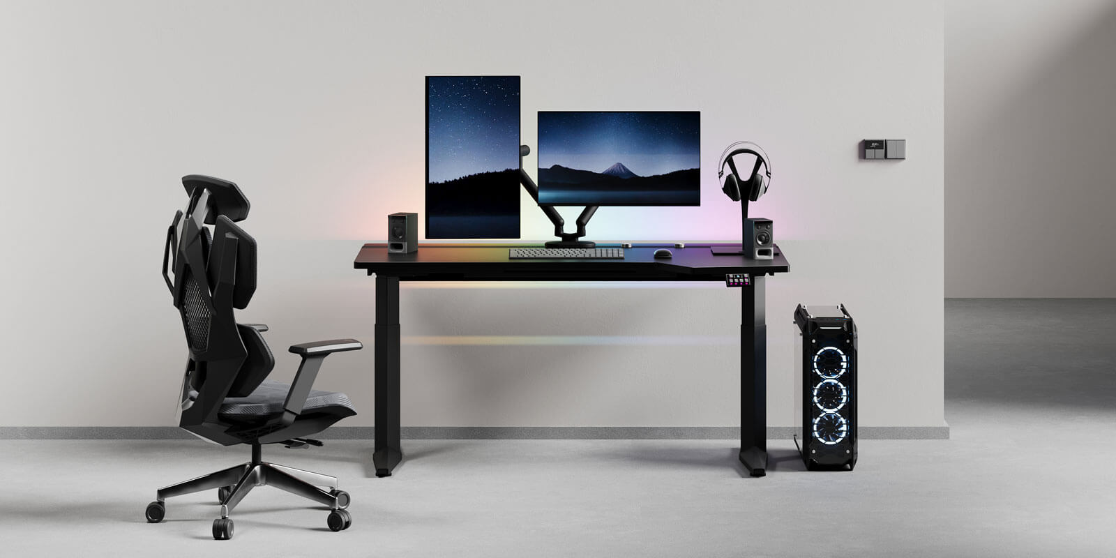 Sit-to-Stand Gaming Desk